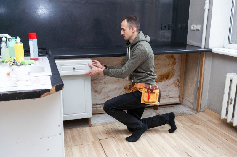 Cabinet Repair in Progress